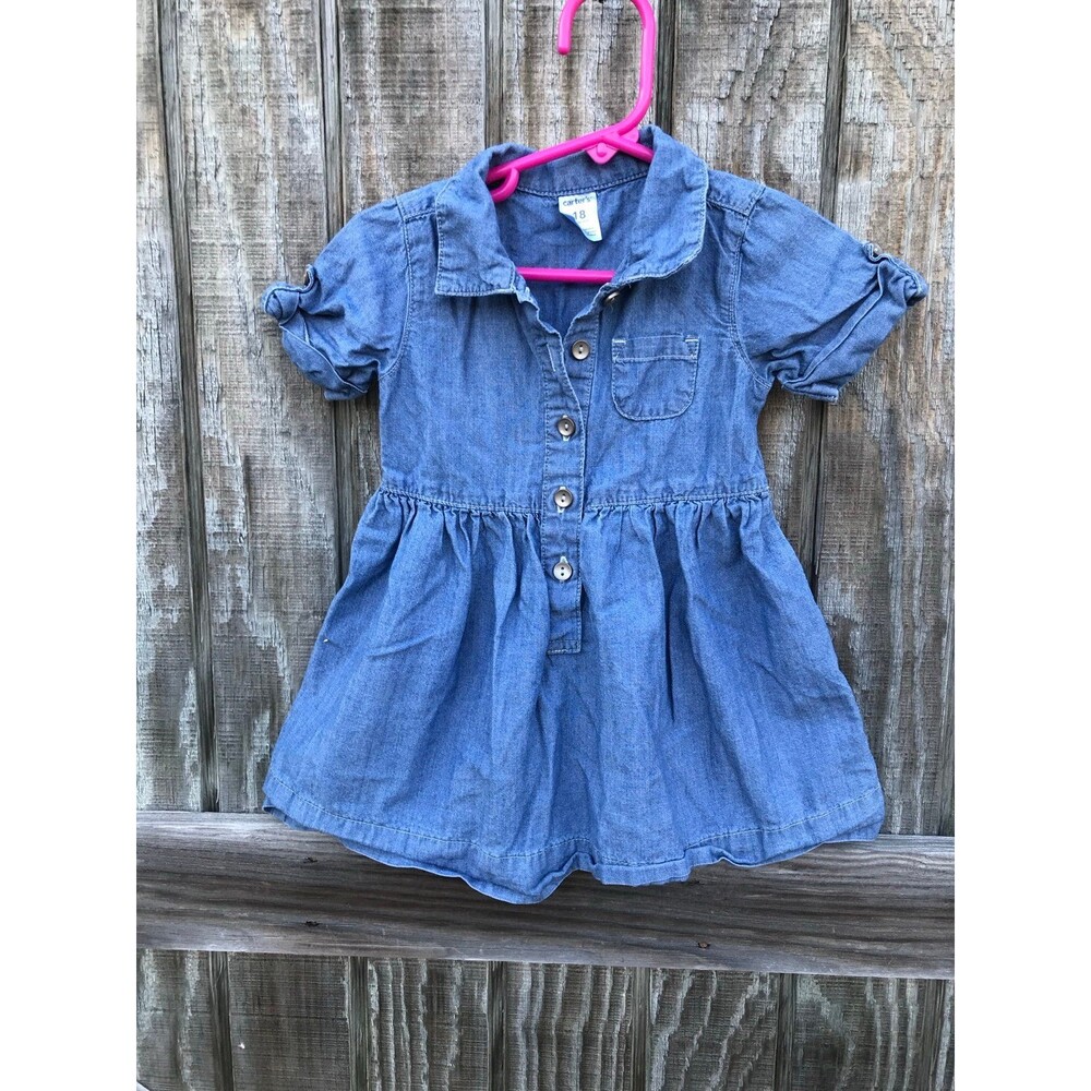 Carters 18mo denim dress EUC